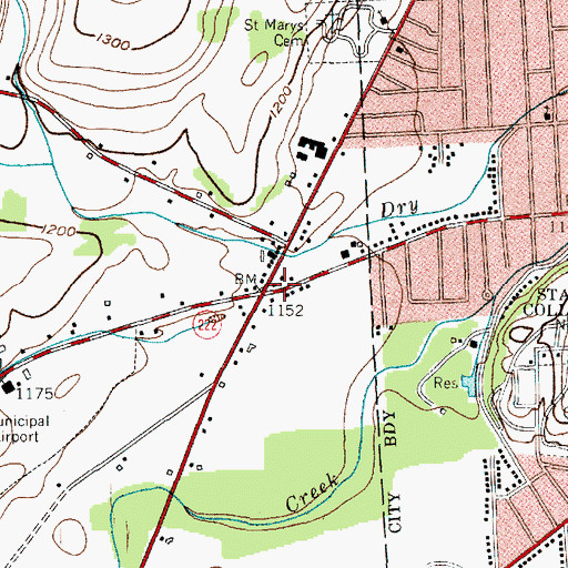 Topographic Map of School Number 8 (historical), NY
