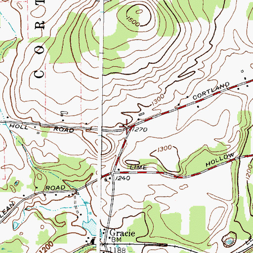 Topographic Map of School Number 15 (historical), NY