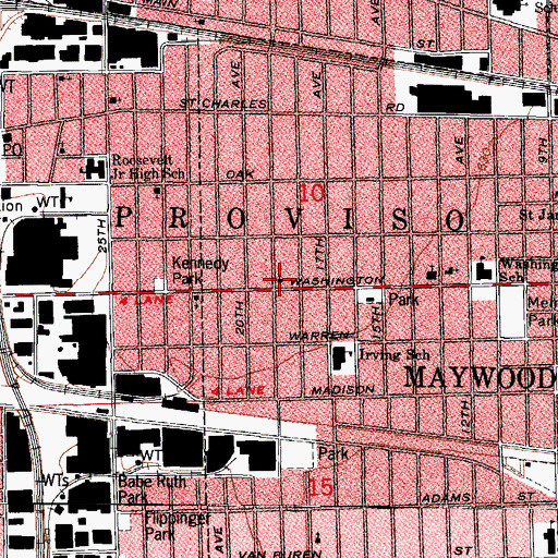 Topographic Map of Neighborhood United Methodist Church, IL