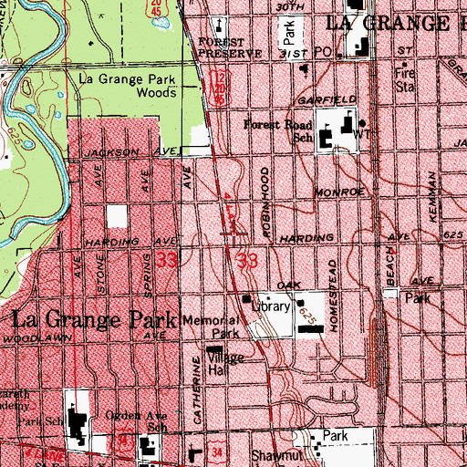 Topographic Map of Fairview Health Care Center, IL
