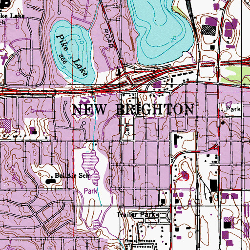 Topographic Map of Saint John the Baptist Catholic Cemetery, MN