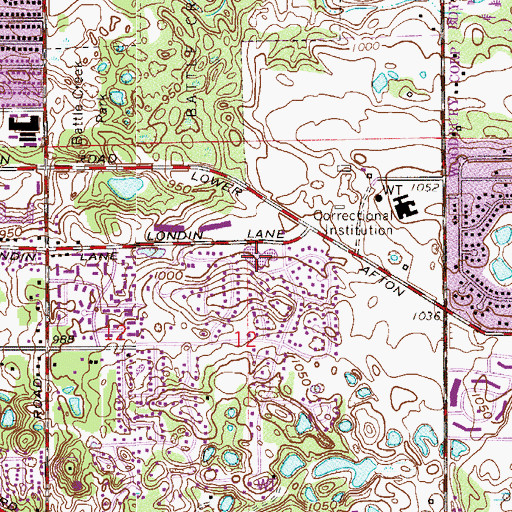 Topographic Map of Crestview Park, MN