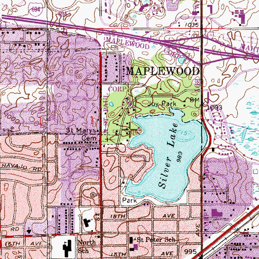 Topographic Map of Dorothy Park, MN