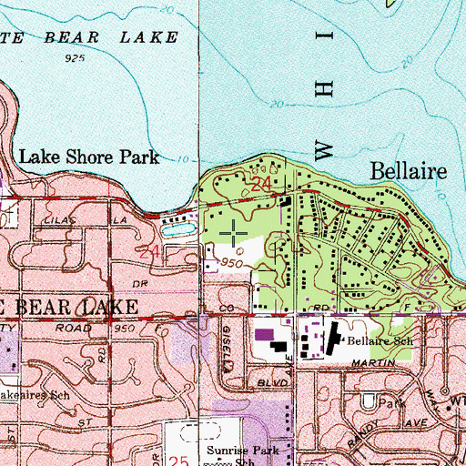 Topographic Map of Hidden Hollow Park, MN