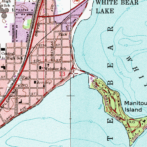 Topographic Map of Matoska Park, MN