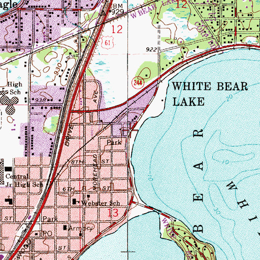 Topographic Map of West Park, MN