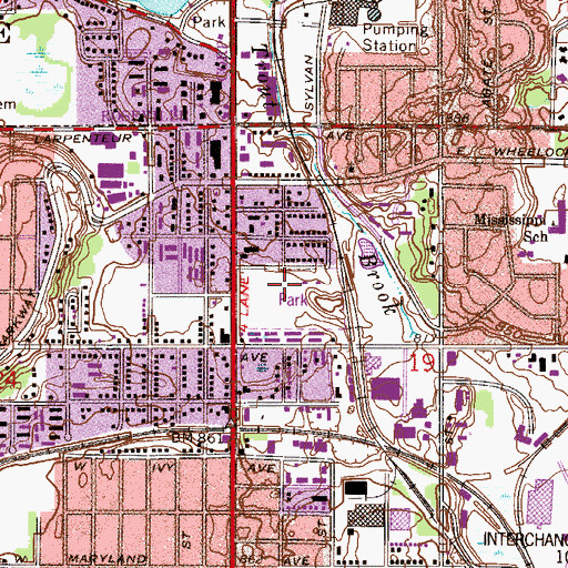 Topographic Map of Rice and Arlington Field, MN