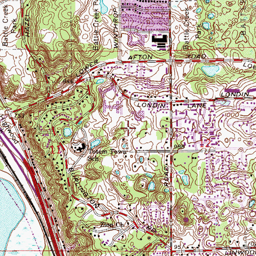 Topographic Map of Highwood Hills Recreational Area, MN