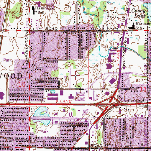 Topographic Map of Four Seasons Park, MN