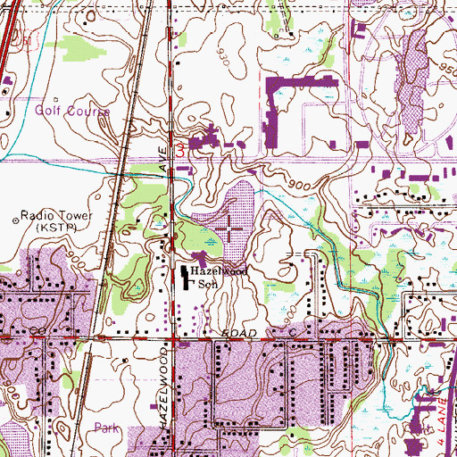 Topographic Map of Markham Pond, MN