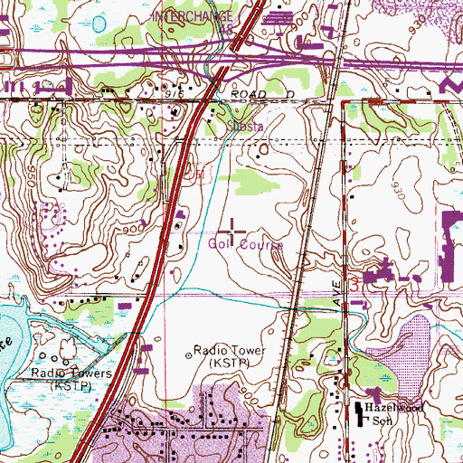 Topographic Map of County View Golf Course, MN