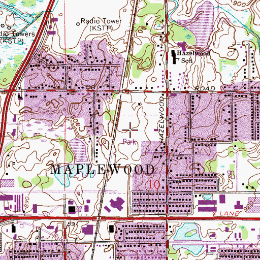 Topographic Map of Harvest Park, MN