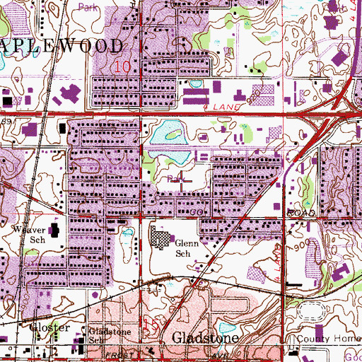 Topographic Map of Sherwood Park, MN