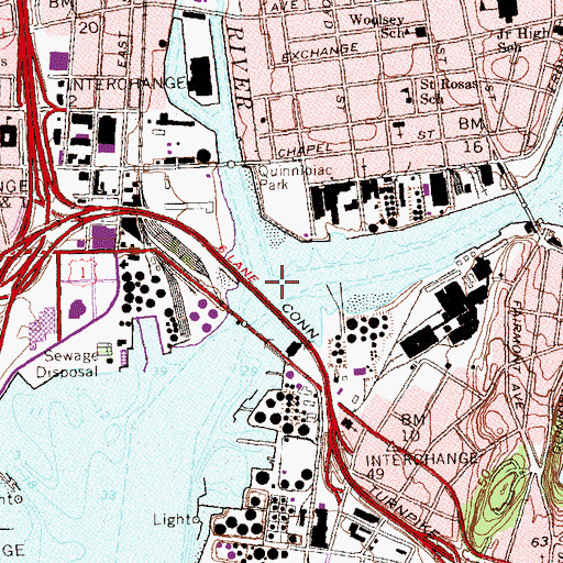 Topographic Map of Quinnipiac River, CT