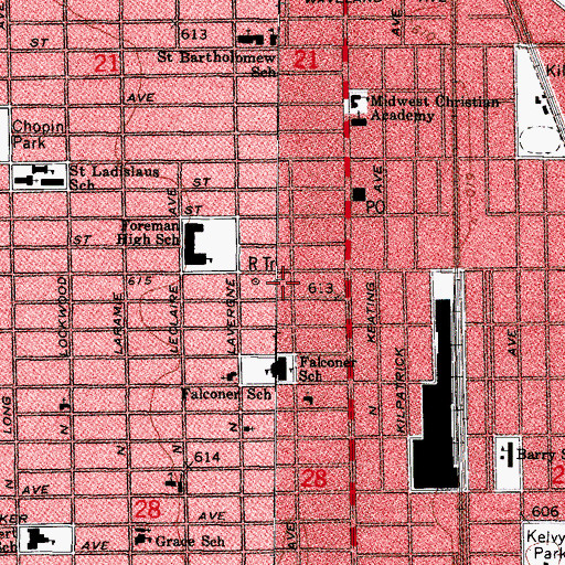 Topographic Map of Chicago Engine Company 7, IL