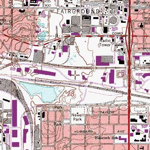 Topographic Map of Flatman Field, MN