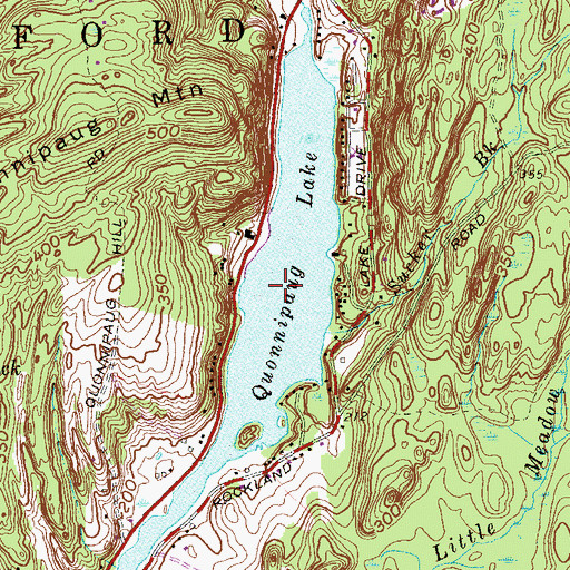Topographic Map of Quonnipaug Lake, CT