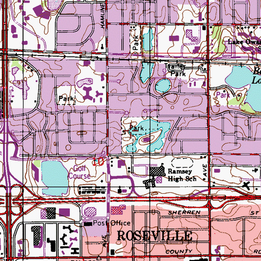 Topographic Map of Willow Pond Park, MN