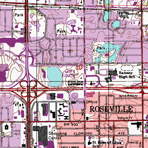 Topographic Map of Cedarholm Golf Course, MN