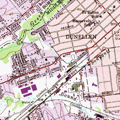 Topographic Map of Freedom In Christ Baptist Church, NJ