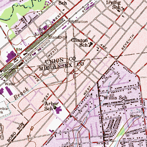 Topographic Map of United House of Prayer, NJ