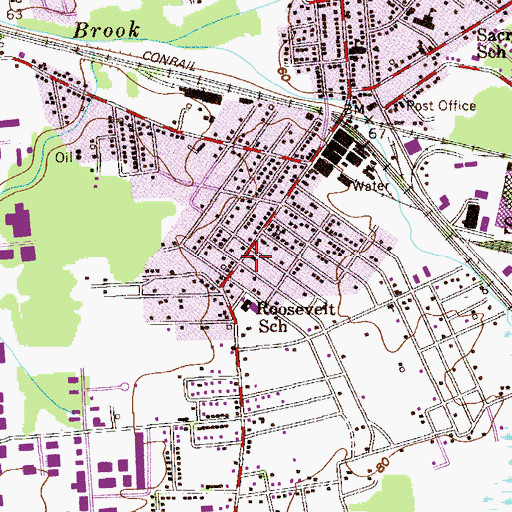 Topographic Map of Our Lady of Czestoc Church, NJ