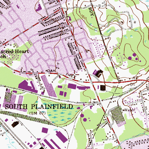 Topographic Map of Putnam Park, NJ