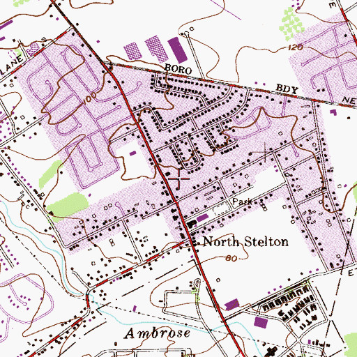 Topographic Map of Christ Community Church, NJ