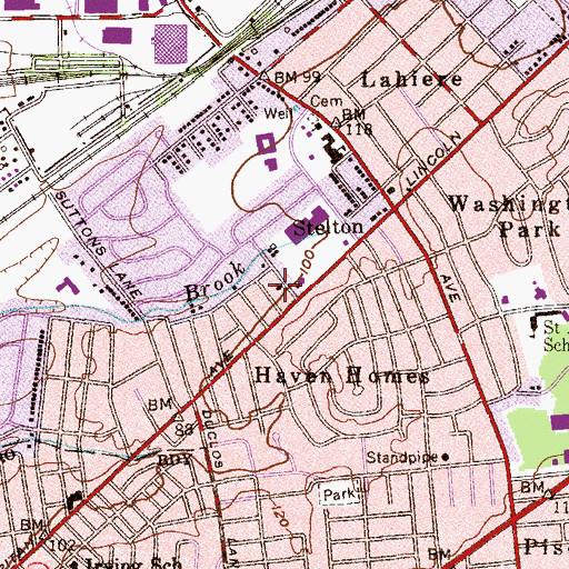 Topographic Map of Church of Jesus Christ, NJ