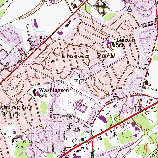 Topographic Map of Lord of Hope Presbyterian Church, NJ
