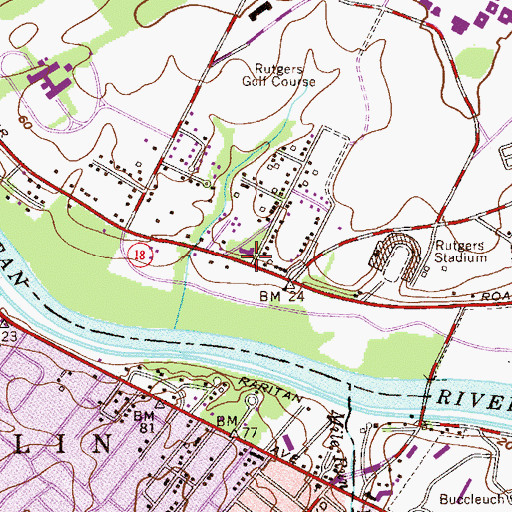 Topographic Map of Greek Orthodox Church of Saint George, NJ