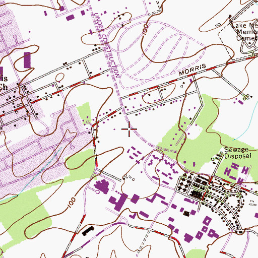 Topographic Map of Muslim Center of Middlesex, NJ