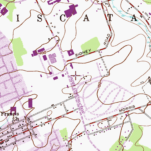 Topographic Map of Christ United Methodist Church, NJ