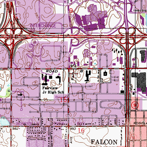 Topographic Map of Evergreen Park, MN