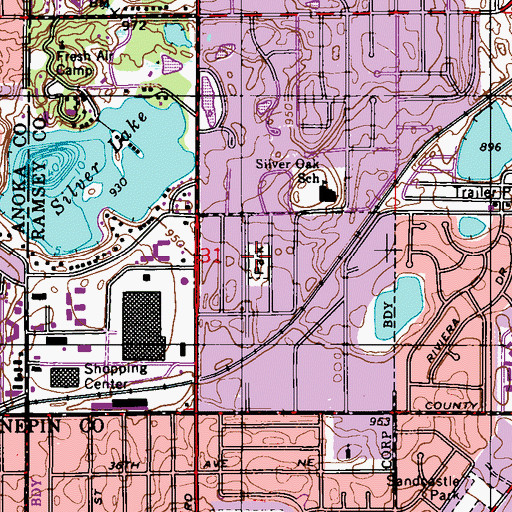 Topographic Map of Emerald Park, MN