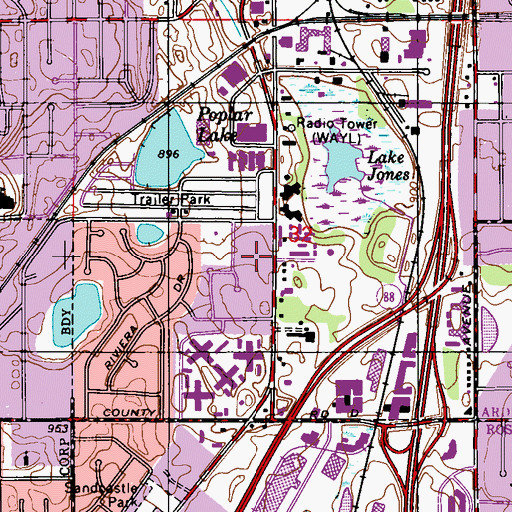 Topographic Map of Totem Pole Park, MN