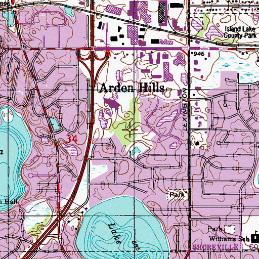 Topographic Map of Crepeau Nature Preserve, MN