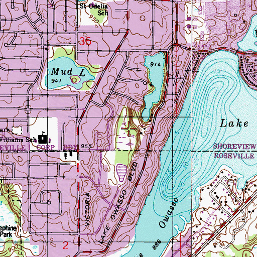 Topographic Map of Valley Park, MN
