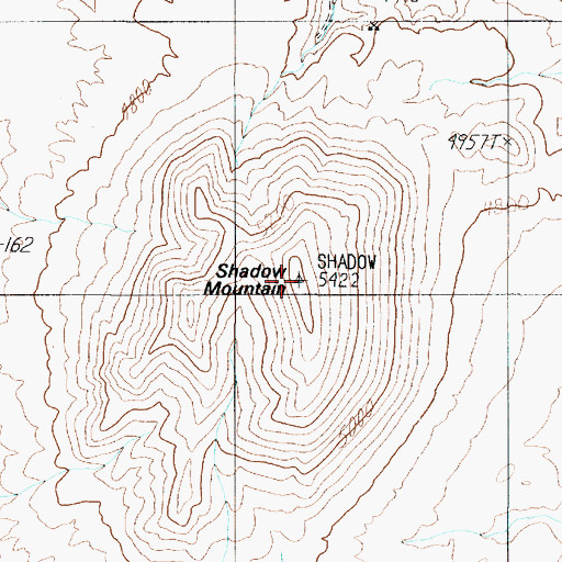 Topographic Map of Shadow Mountain, AZ