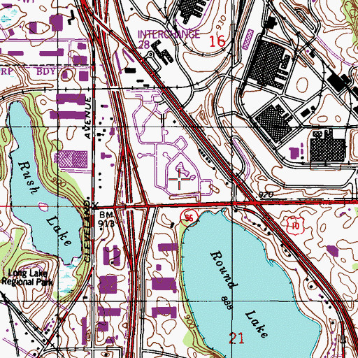 Topographic Map of Arden Manor Park, MN