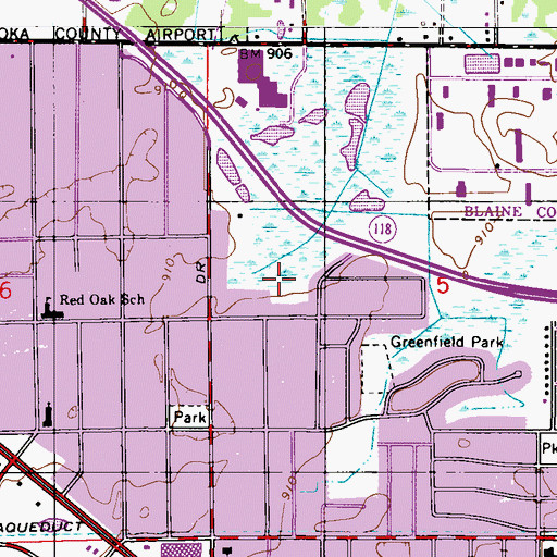Topographic Map of Ardan Park, MN