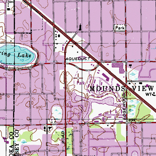 Topographic Map of Silver View Park, MN