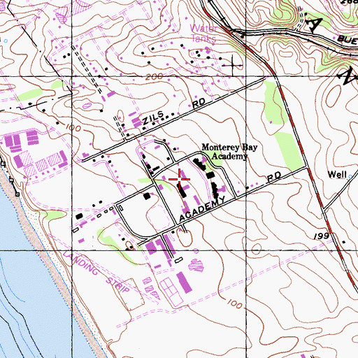 Topographic Map of Camp McQuaide (historical), CA