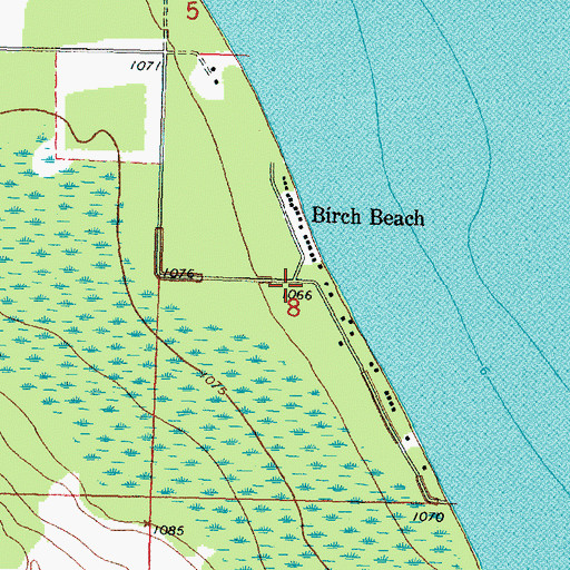 Topographic Map of Lude Post Office (historical), MN