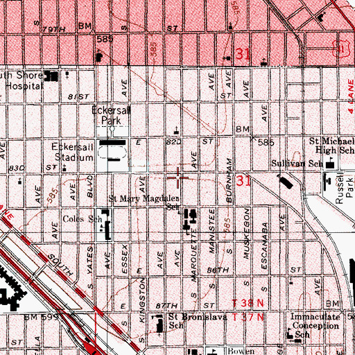 Topographic Map of Jesus Christ House of Prayer, IL