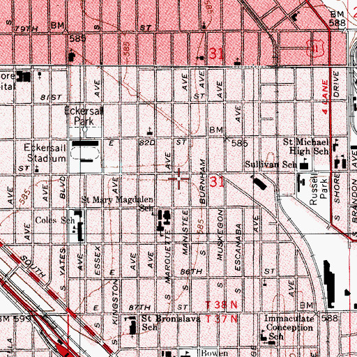 Topographic Map of Higher Love Ministries, IL