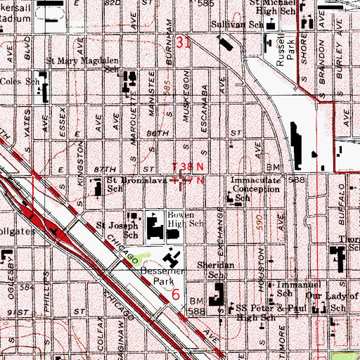 Topographic Map of Gabaon Baptist Church, IL