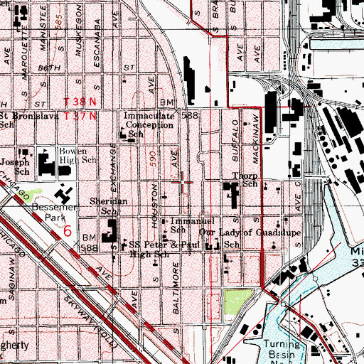 Topographic Map of South Haitian Church of God, IL