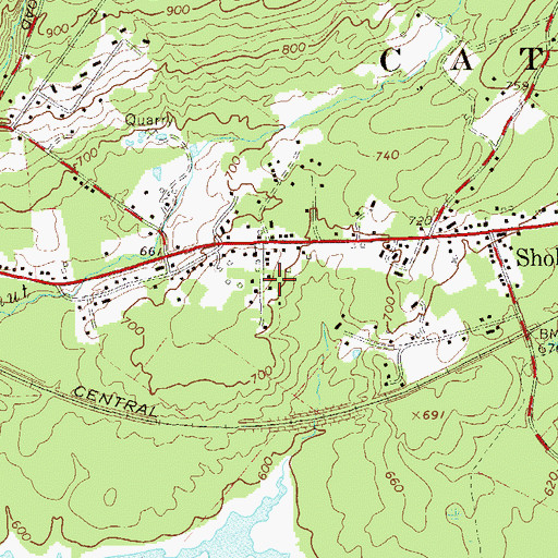 Topographic Map of District 3 School (historical), NY