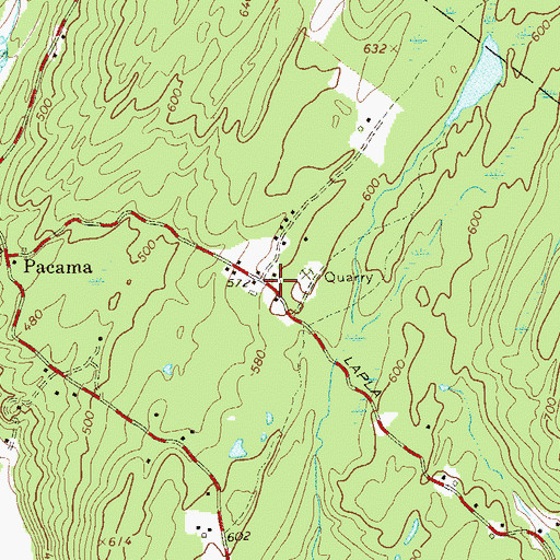 Topographic Map of District 12 School (historical), NY